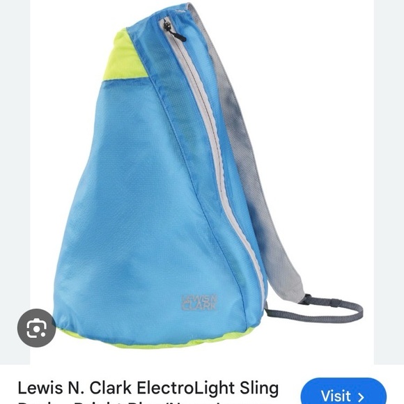 Lewis N Clark Blue and Green Crossbody Sling Bag - Picture 8 of 8
